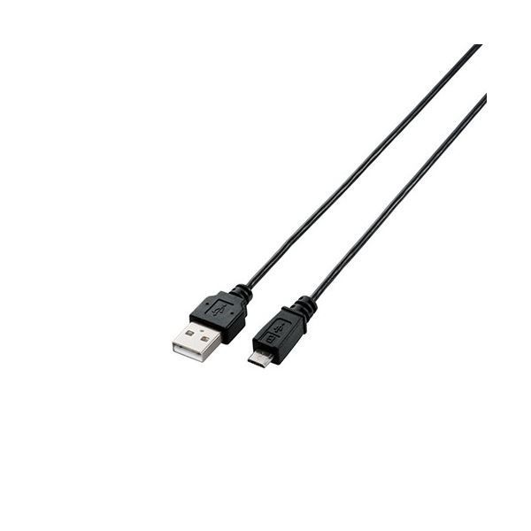 エレコム USB2.0ケーブル/A-microBタイプ/スリム/1m/ブラック U2C-AMBX10BKX5