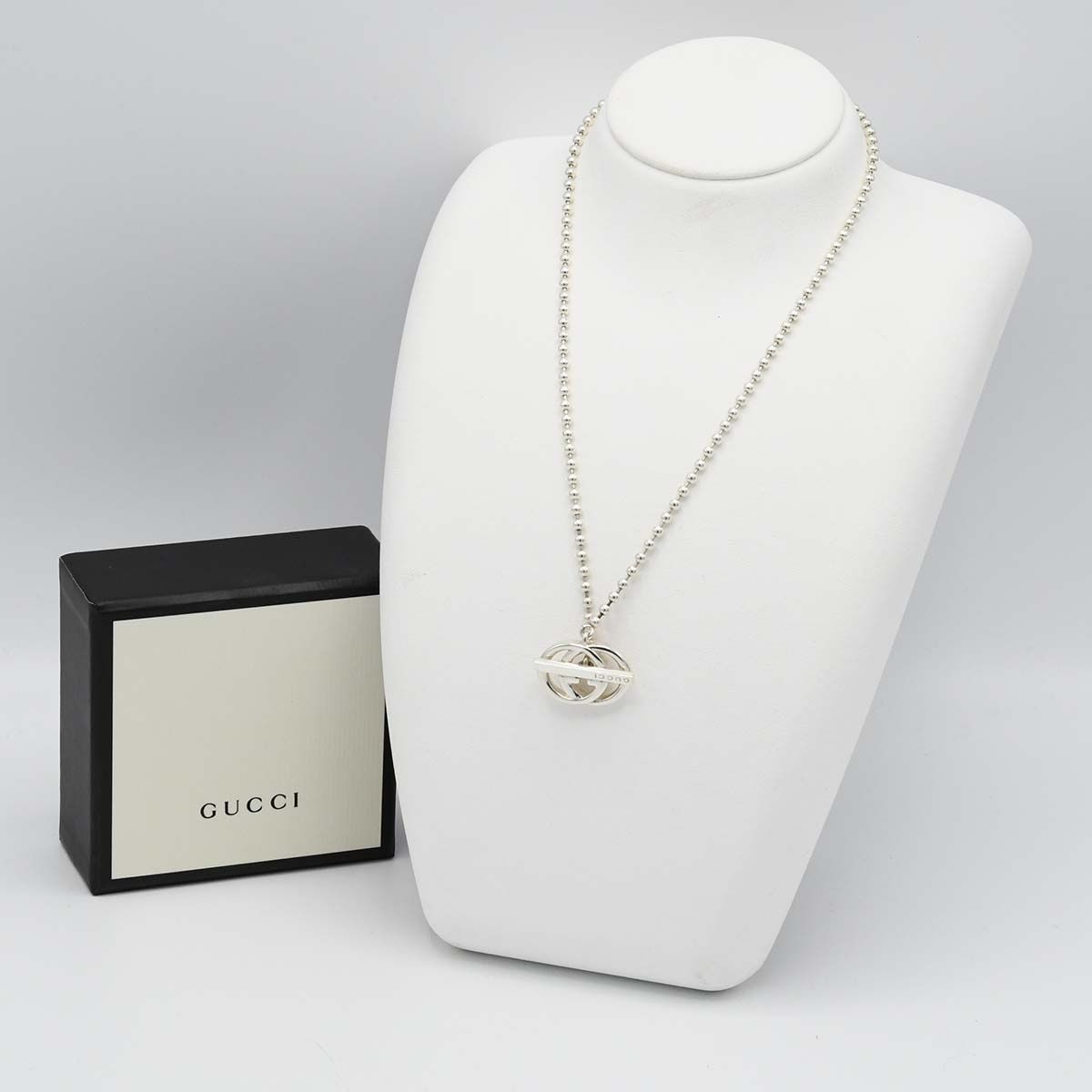 GUCCI グッチ ネックレス インターロッキングG GG シルバー 925 約21.1 