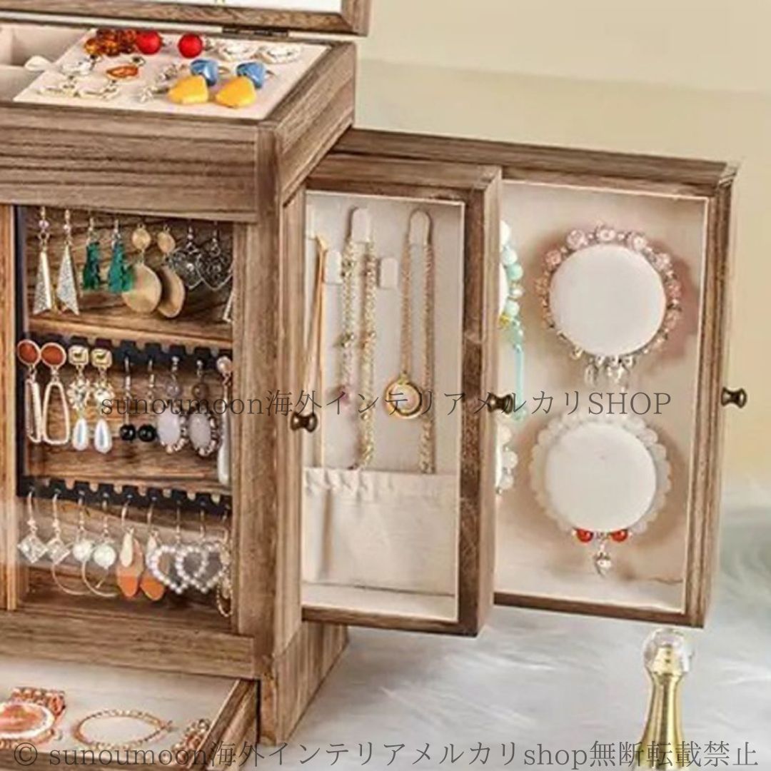 ジュエリーボックス 木製 無垢 収納ボックス アクセサリー
