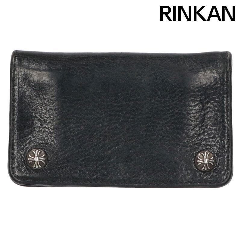 クロムハーツ 1ZIP 1ジップ クロスボールボタンレザーウォレット財布 メンズ