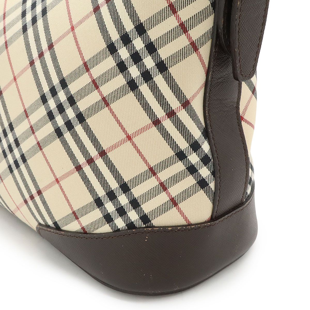 Burberry ワンショルダーバッグ　ロゴ金具　ノバチェック　ダークブラウン BURBERRY - 人気 バーバリー ノバチェック レザー ポシェット