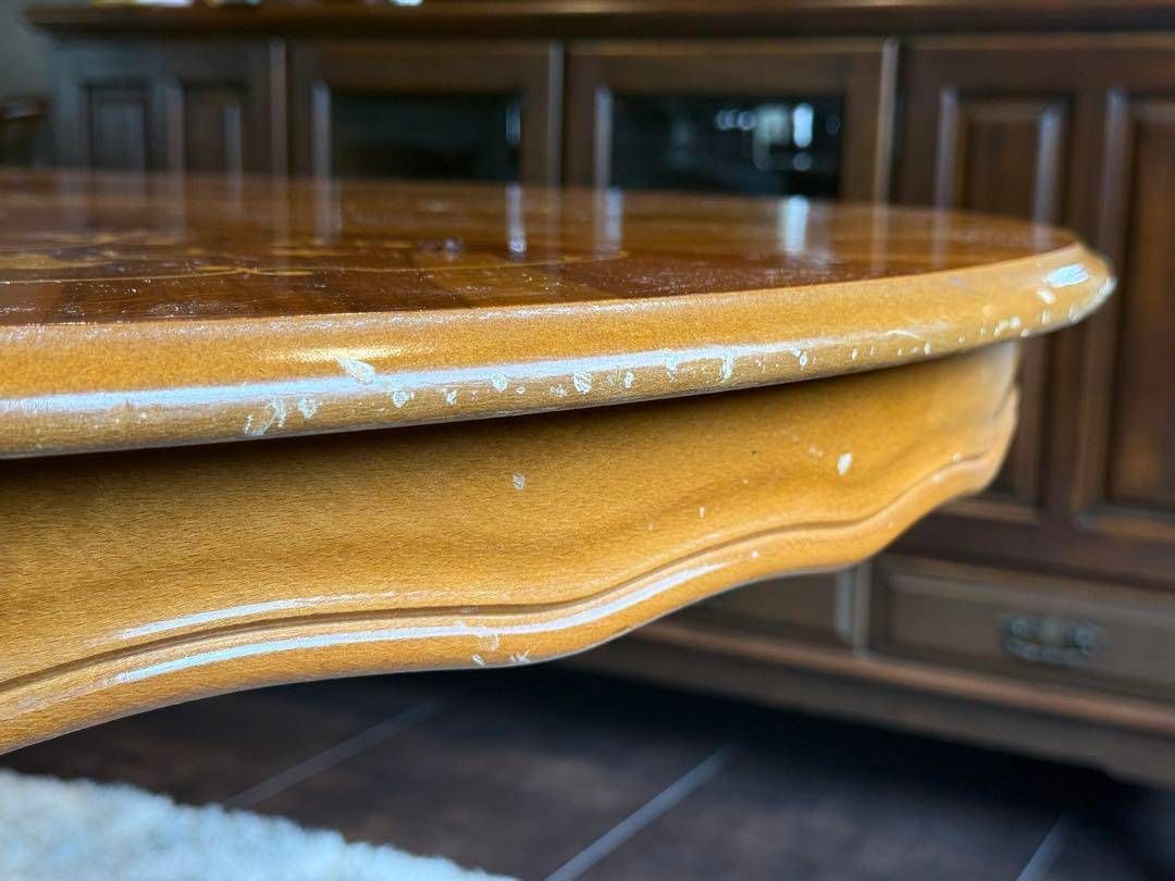 希少 象嵌 丸テーブル センターテーブル ラウンドテーブル クラシック