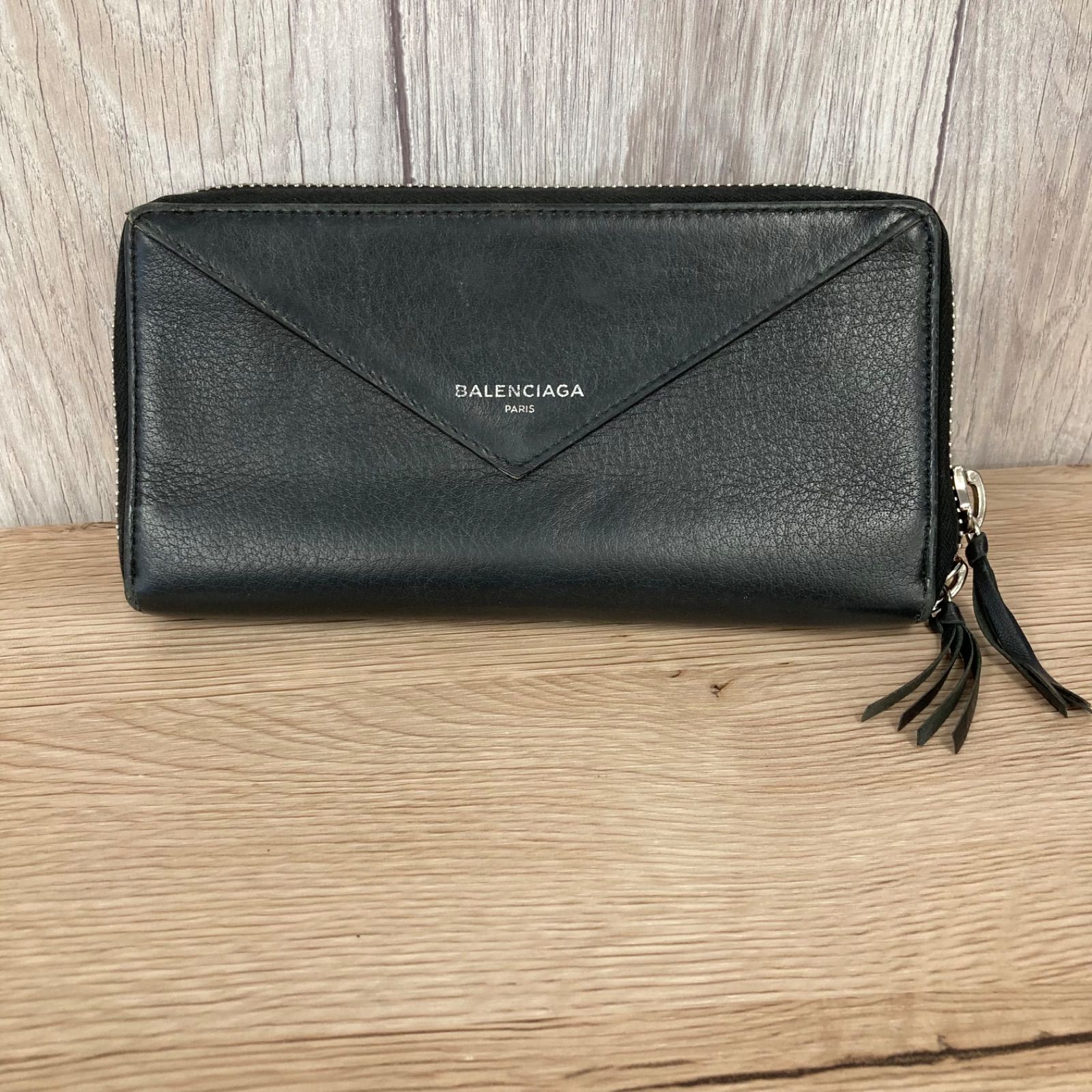 BALENCIAGA バレンシアガ 長財布 381226.1000.A.532244 ブラック 平塚 