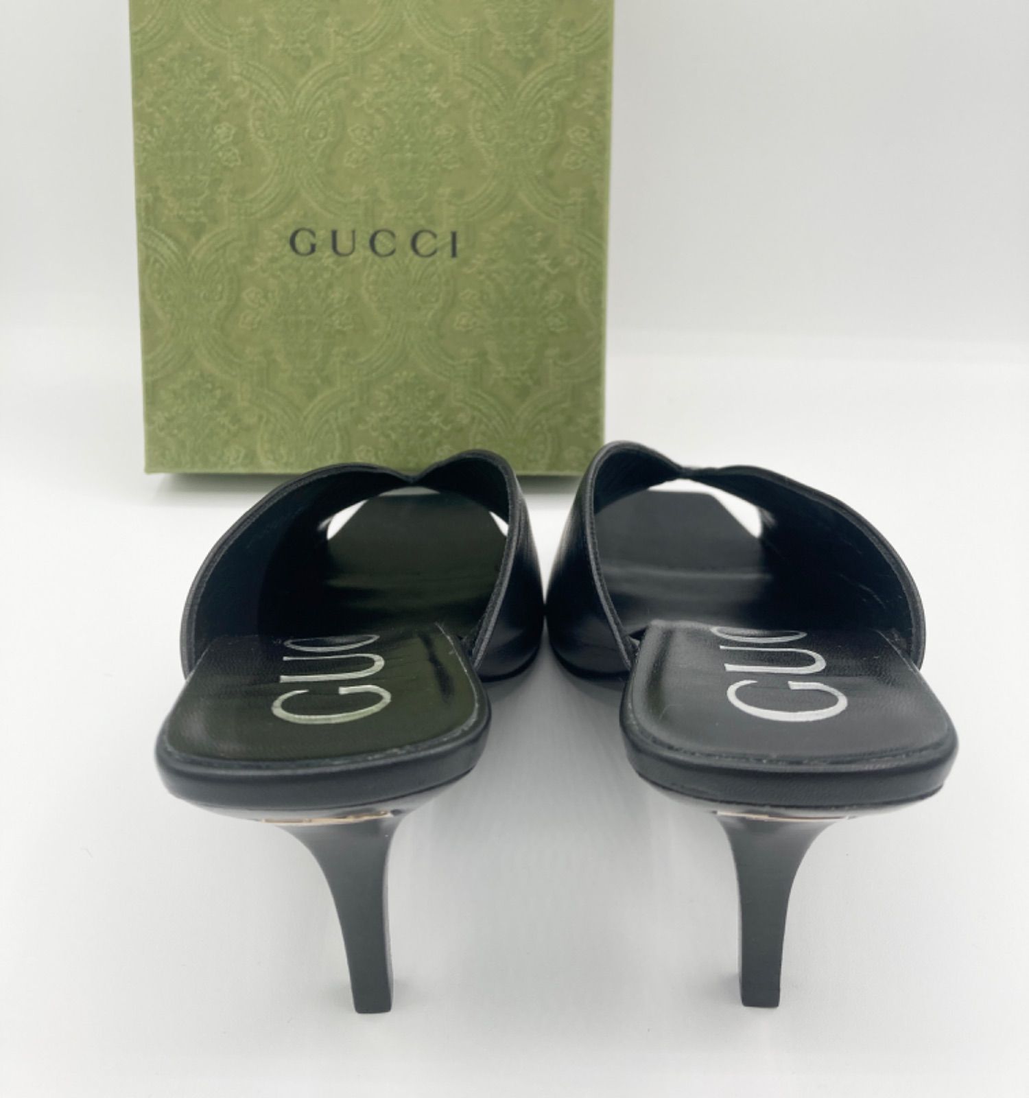 GUCCI グッチ ミッドヒール サンダル 39＋ 695309 - メルカリ