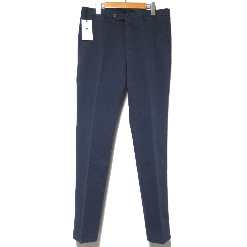 PT TORINO ピーティートリノ スーパースリムフィット ストレッチ チノパンツ スラックスパンツ サイズ50 ネイビー メンズ 古着