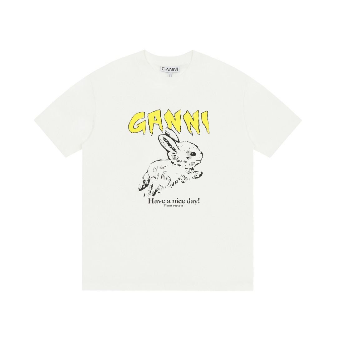 【新品未使用】✨ GANNI RABBIT T-SHIRT Tシャツリラックスフィット