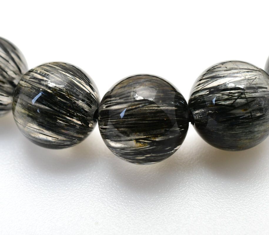 美的な 強力な浄化と守護の石 8mm ブラックトルマリンインクォーツブレスレット 一点物 GHB59 精神安定 邪気払い グラウンディング 冷静な判断力 高品質 プレゼント 贈り物 天然石19ｇ 浄化発送 メンズ レディース ギフト 京海堂 天然石の卸 京の蔵 まとめ売り