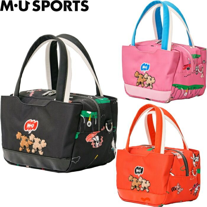 M・U SPORTS 2025年秋冬新作 エンジョイゴルフ総柄カートポーチ M・U SPORTS MUスポーツ 703R6036 人気 カートポーチ エンジョイゴルフ