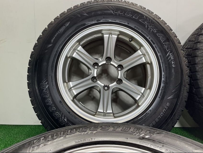 【管理番号 242-47】 Weds キーラー 17×7.5J +23 PCD 139.7-6H 265/65R17 BRIDGESTONE スタッドレス ランドクルーザー ハイラックス 等