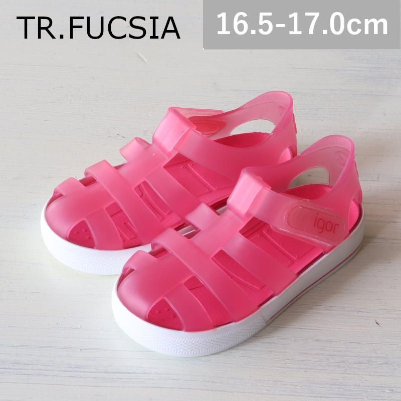 【4月初旬頃入荷次第お届けのご予約】【新品・未使用】igor（イゴール） STAR  -TR.FUCSIA-  キッズ サンダル size27-28 16.5cm-17.0m