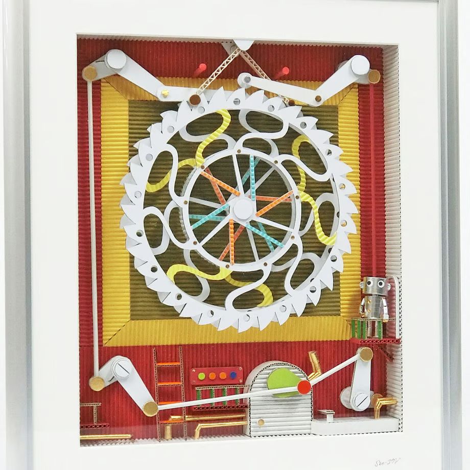動くダンボールアート 「カウント」