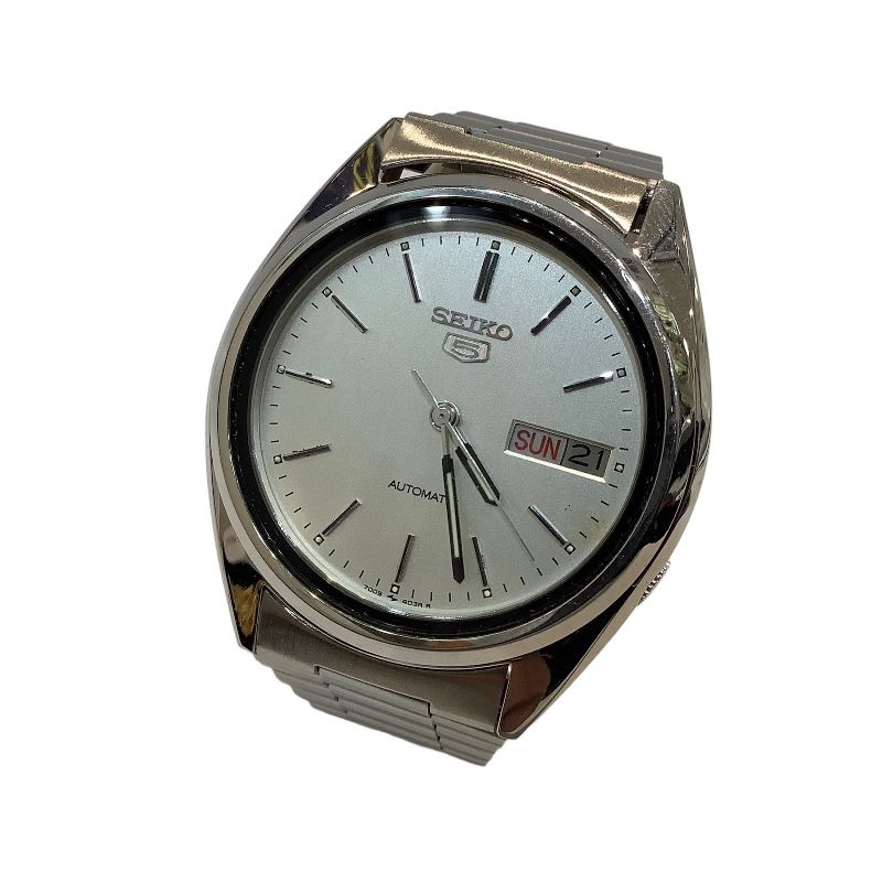 SEIKO 5 シルバー 稼動品 (中古) - 時計