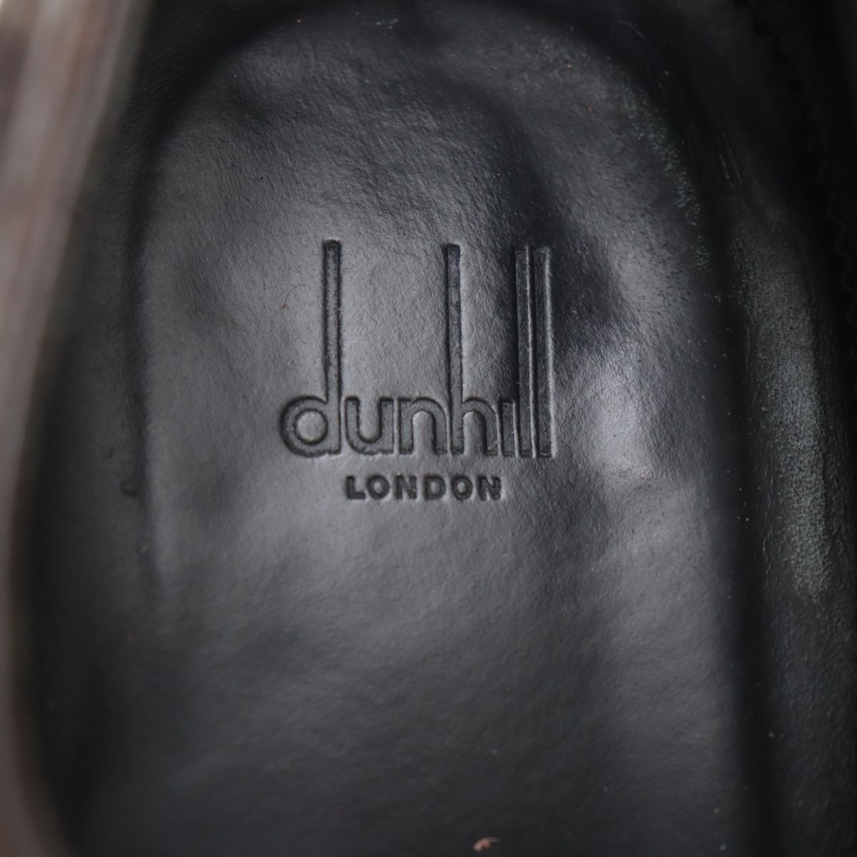 【ドンドン見直し】美品◆dunhill LONDON ダンヒルロンドン ウイングチップ レザーシューズ ブラック 黒 41 1/2 伊製 保存袋付き メンズ