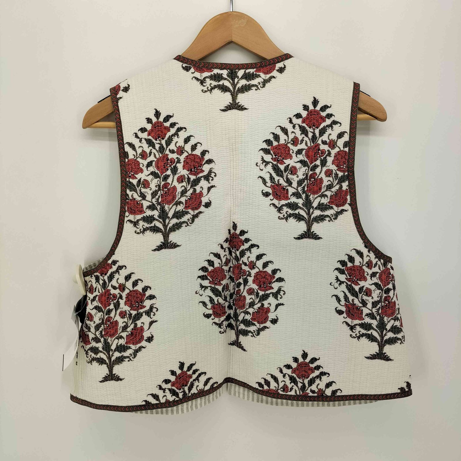 USED古着(ユーズドフルギ) Brigitte Singh ブリジット・シン  ブロックプリント 花柄  中古 古着 0845 ユーズドフルギ USED古着 Brigitte Singh ブリジット・シン