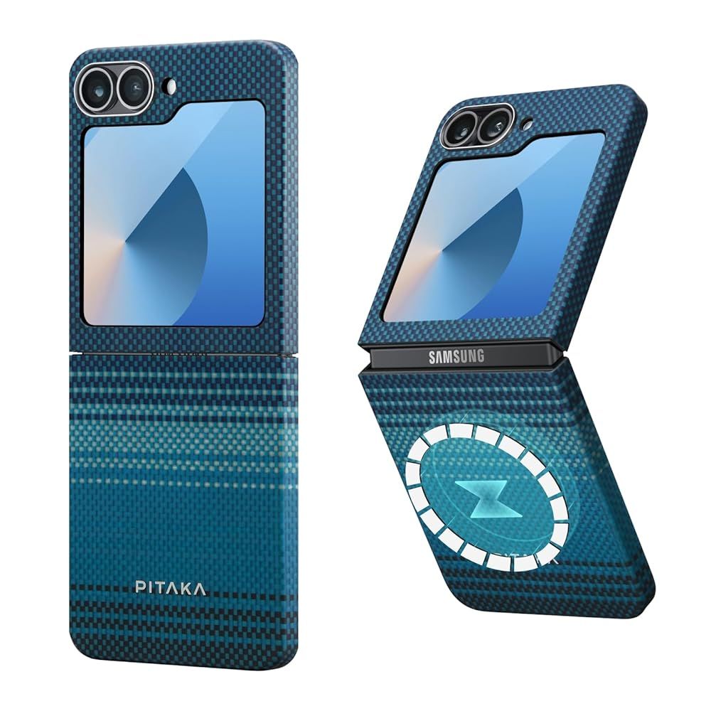 PITAKA Galaxy Z Flip6 ケース MagSafe対応 MagEZ Case 5 アラミド繊維製 薄型 超軽量 マグネット内蔵