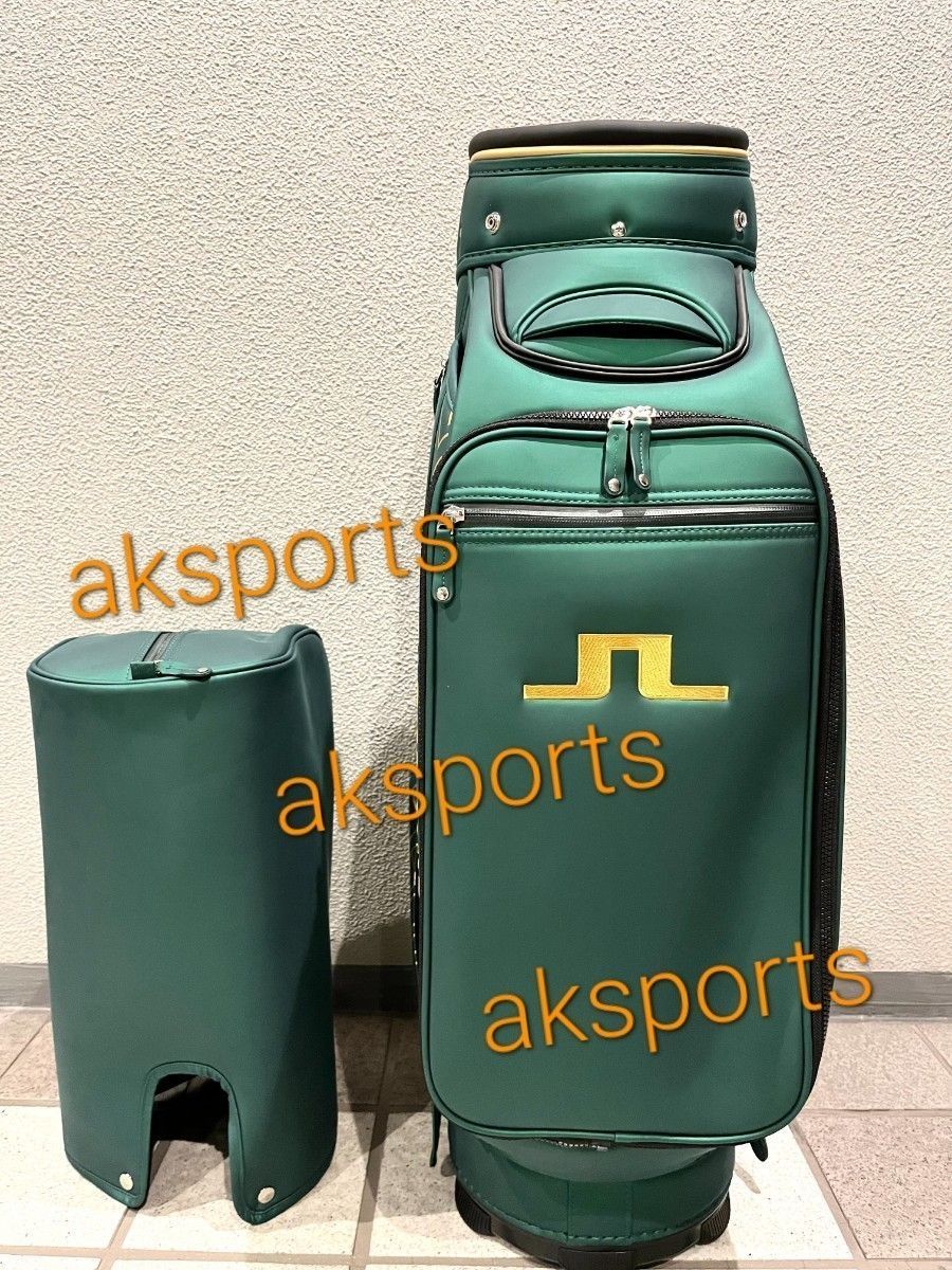ジェイリンドバーグJLINDEBERG キャディバッグ キャンバス軽量 グリーン ジェイリンドバーグJLINDEBERG コラボ キャディバッグ ゴルフバック