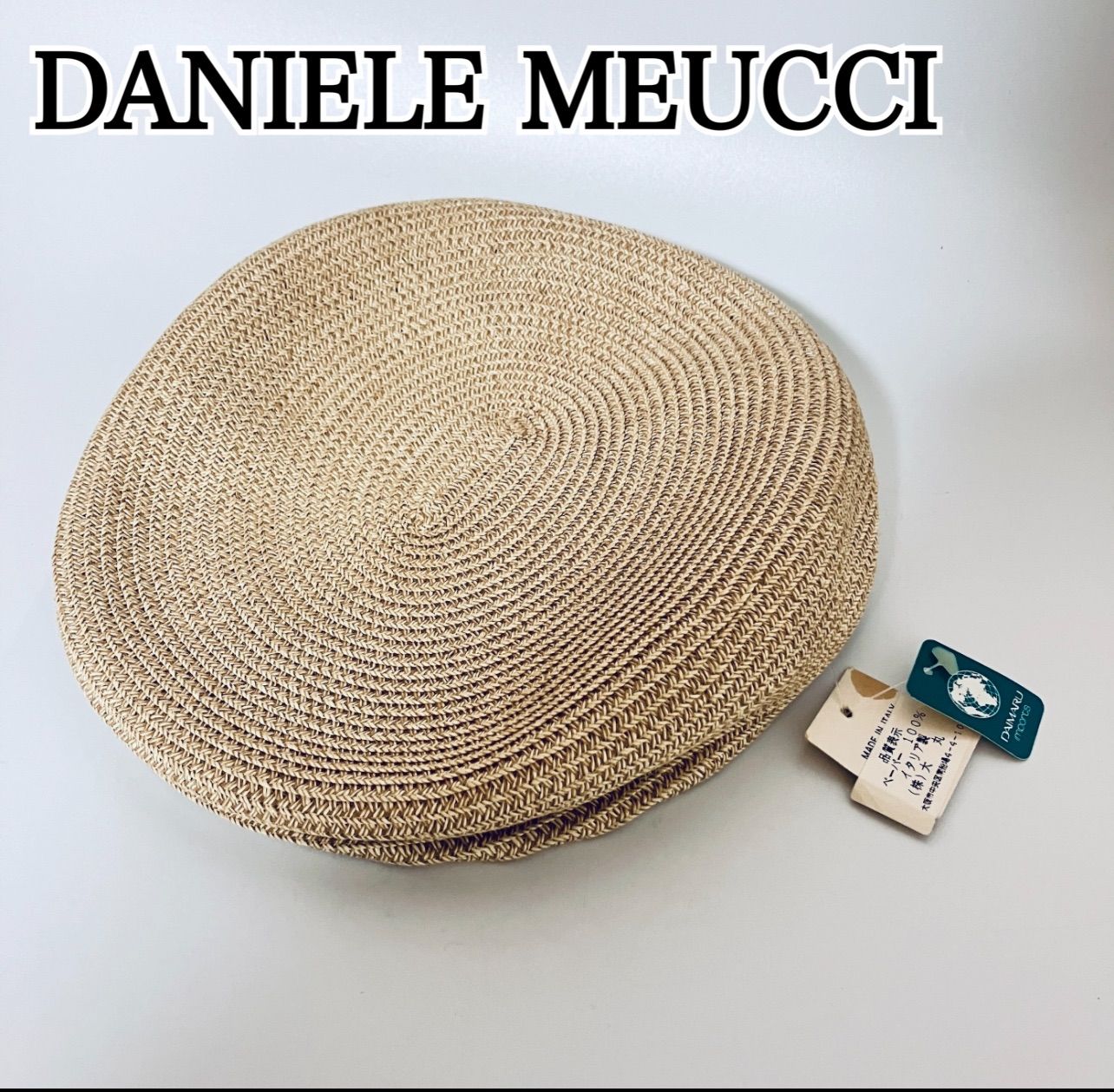 6 DANIELE MEUCCI ダニエルメウッチ ファーポンチョ イタリア製 新品】 DANIELE MEUCCI ダニエル メウッチ 帽子 ハット 麦わら帽子