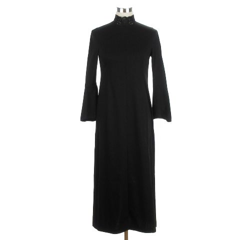 Mame マメ クロゴウチ ワンピース 長袖　レース　切り替え　ブラック 1 mame - Mame マメ クロゴウチ ワンピース 長袖 レース 切り替え