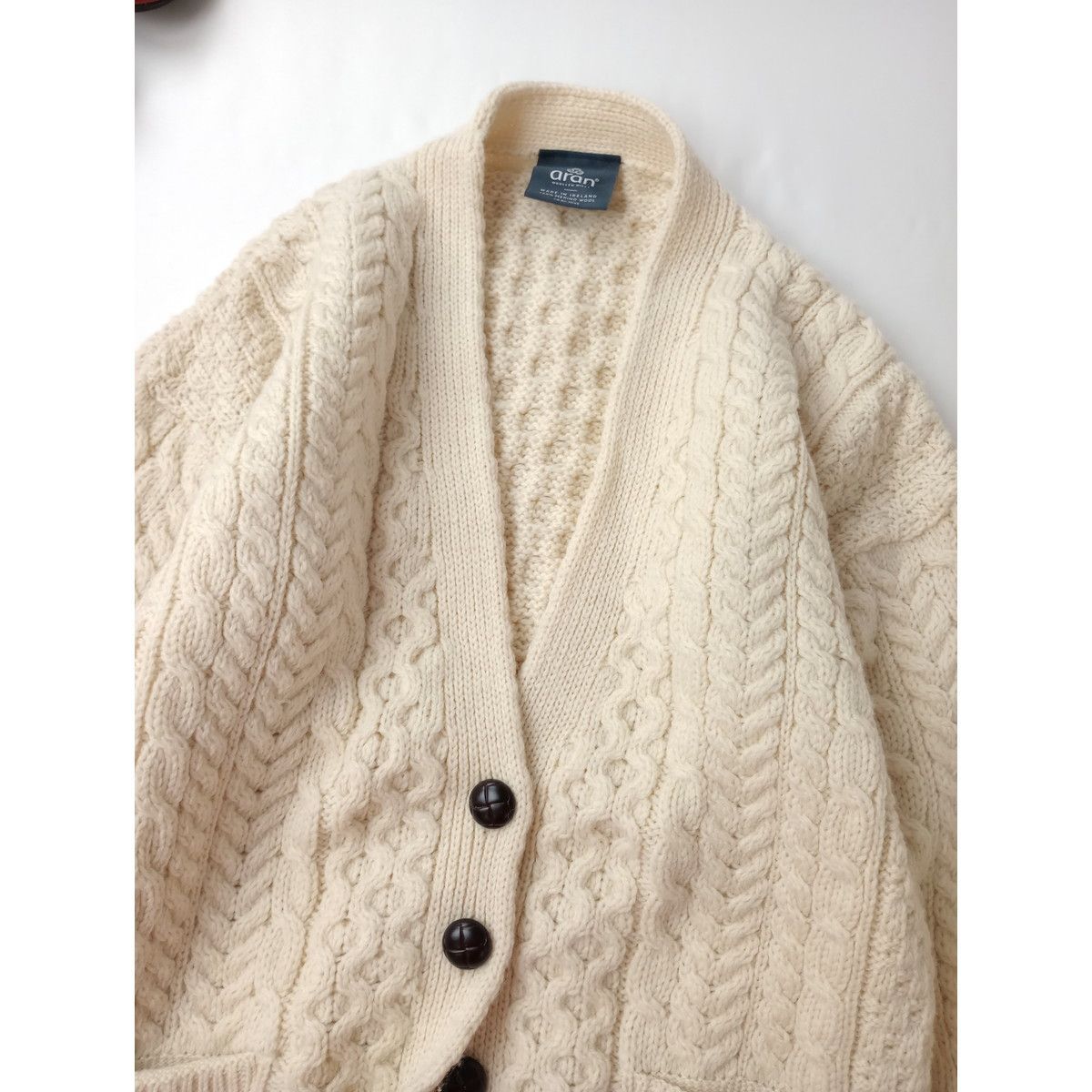 Peanuts様　美品 フレームワークaran アラン ケーブルVプルオーバー アラン柄】ケーブルニット｜DESIGNWORKS (MEN'S) / デザインワークス