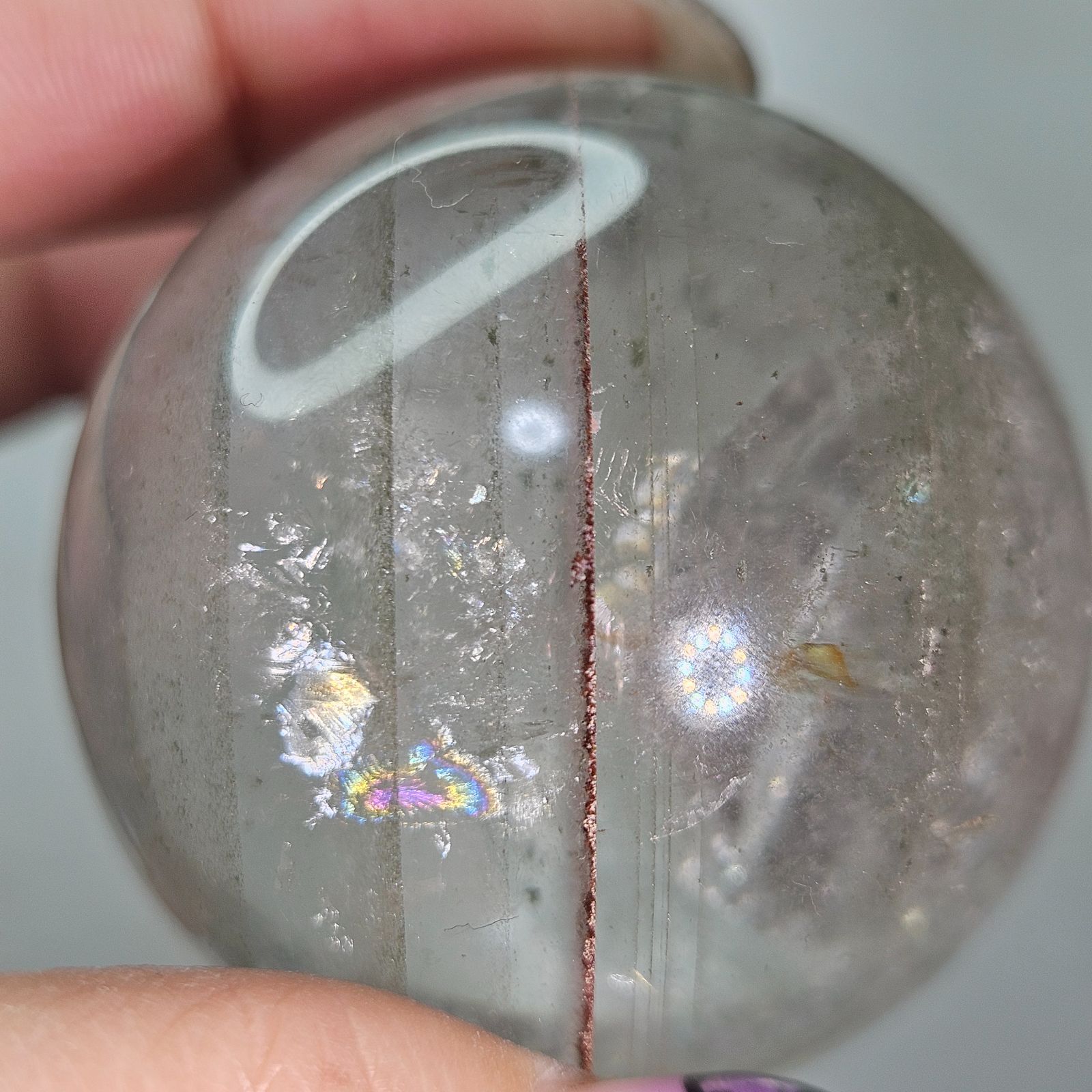 虹入りファントムガーデンクォーツ