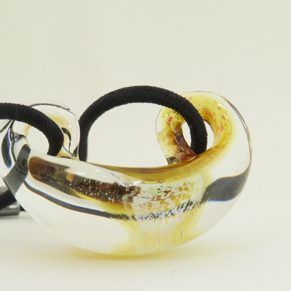コレットマルーフ グラスポニー ガラス ポニー クリア ヘアゴム Upcycle Large Metallic Glass Pony – colettemaloufjapan