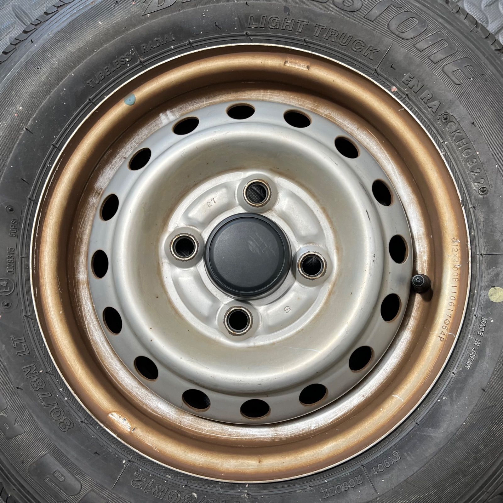 19 22年製 145 80R12 80 78N LT BS エコピアR680 キャリィ エブリィ 夏タイヤ サマータイヤ