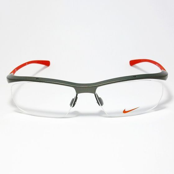 NIKE ナイキ VORTEX ボルテックス 軽量 スポーツ 眼鏡 メガネ フレーム サングラス 7070 3-024-57 度付可 ガンメタ レッド