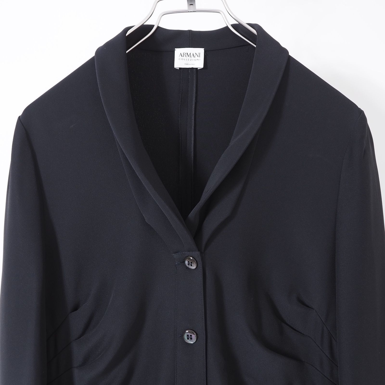 【美品】ARMANI COLLEZIONI　ネイビー テーラードジャケット △美品 アルマーニコレツォーニ ARMANI COLLEZIONI イタリア製