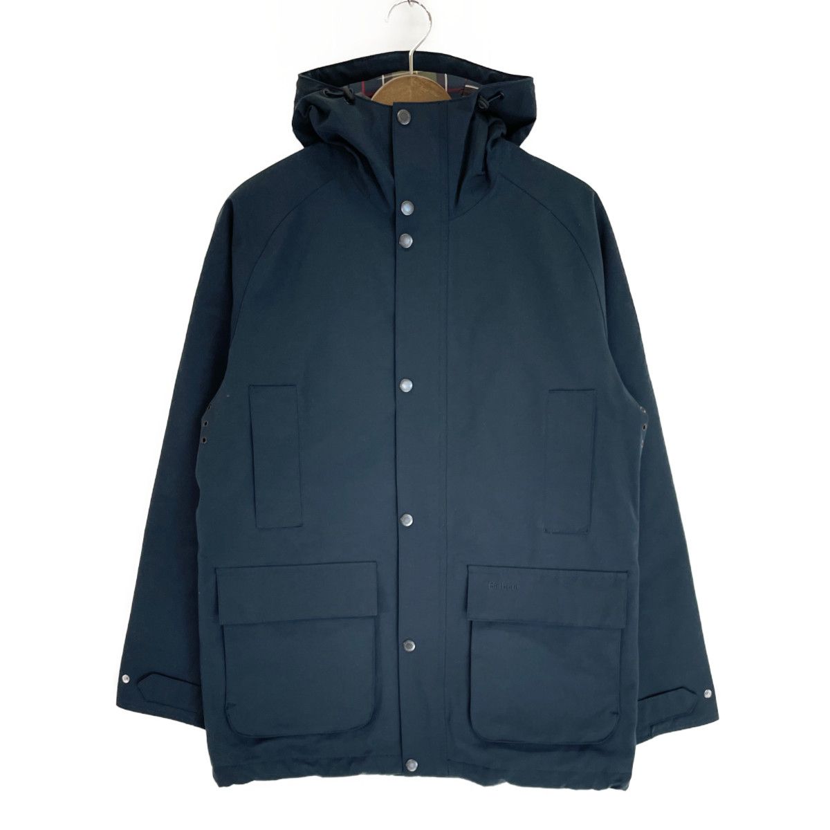 Barbour バブアー ネイビー BEDALE 2レイヤー 中綿 フード ブルゾン S