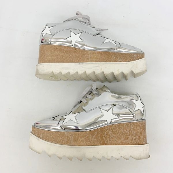 Stella McCartney ステラマッカートニー シューズ スニーカー ELYSE STAR エリス スター 厚底 レディース 36 1|2 シルバー 靴 IL16871