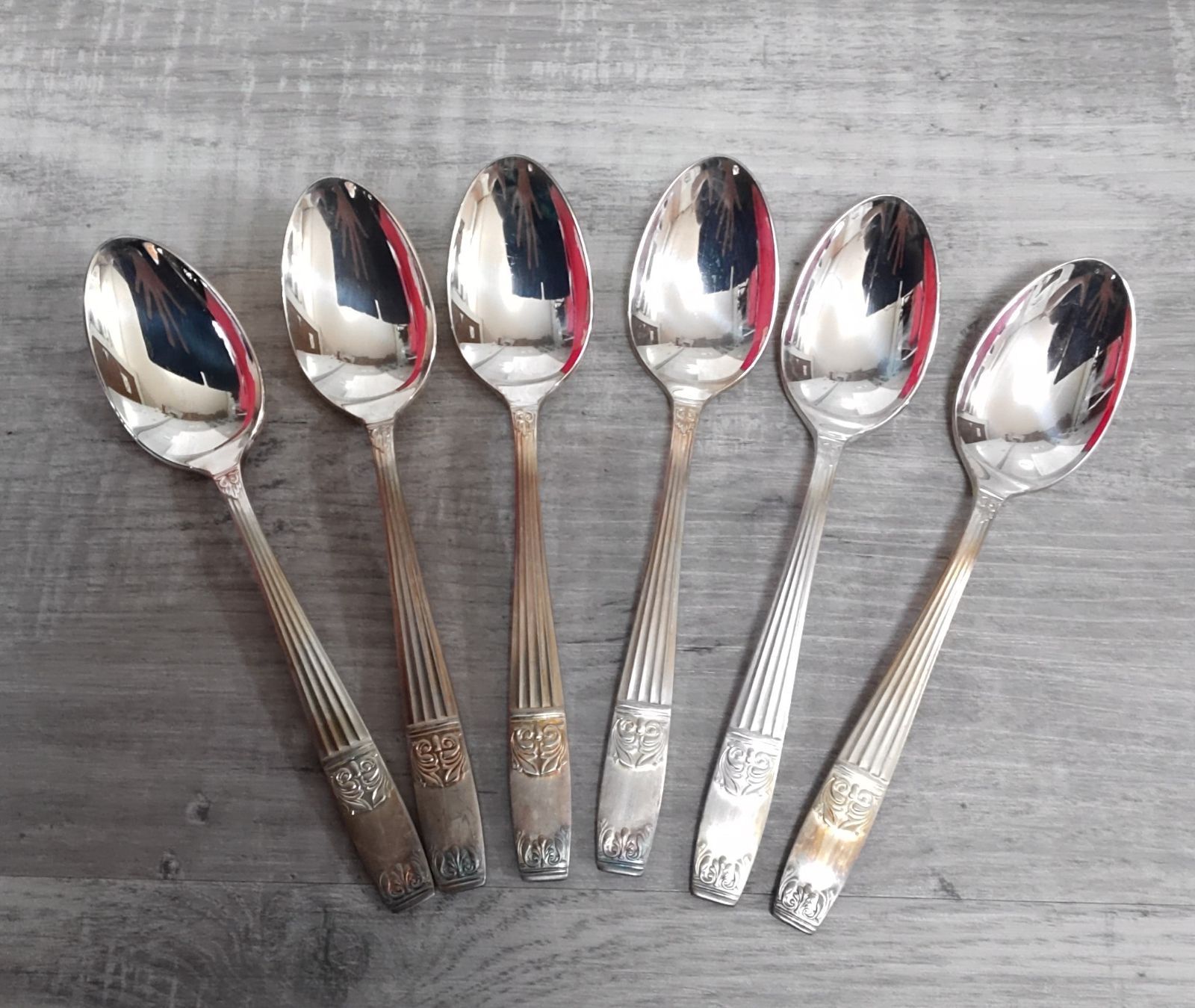 LUCKYWOOD スプーン 6本セット 楽天市場】ラッキーウッドの金属食器 ロマンスシリーズ ティースプーン