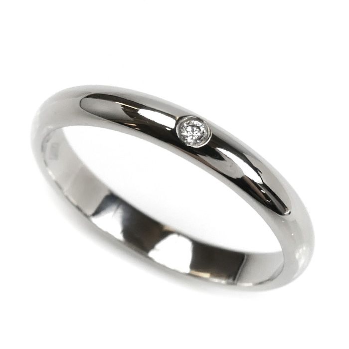 CARTIER カルティエ Pt950プラチナ 1895 ウェディング 1Pダイヤ リング 指輪 B4057748 ダイヤモンド 8号 48 2.8g レディース