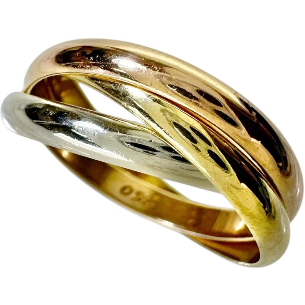 ビンテージ　トリニティリング　ゴールド　9号　9金 ビンテージトリニティリングゴールド9号9金