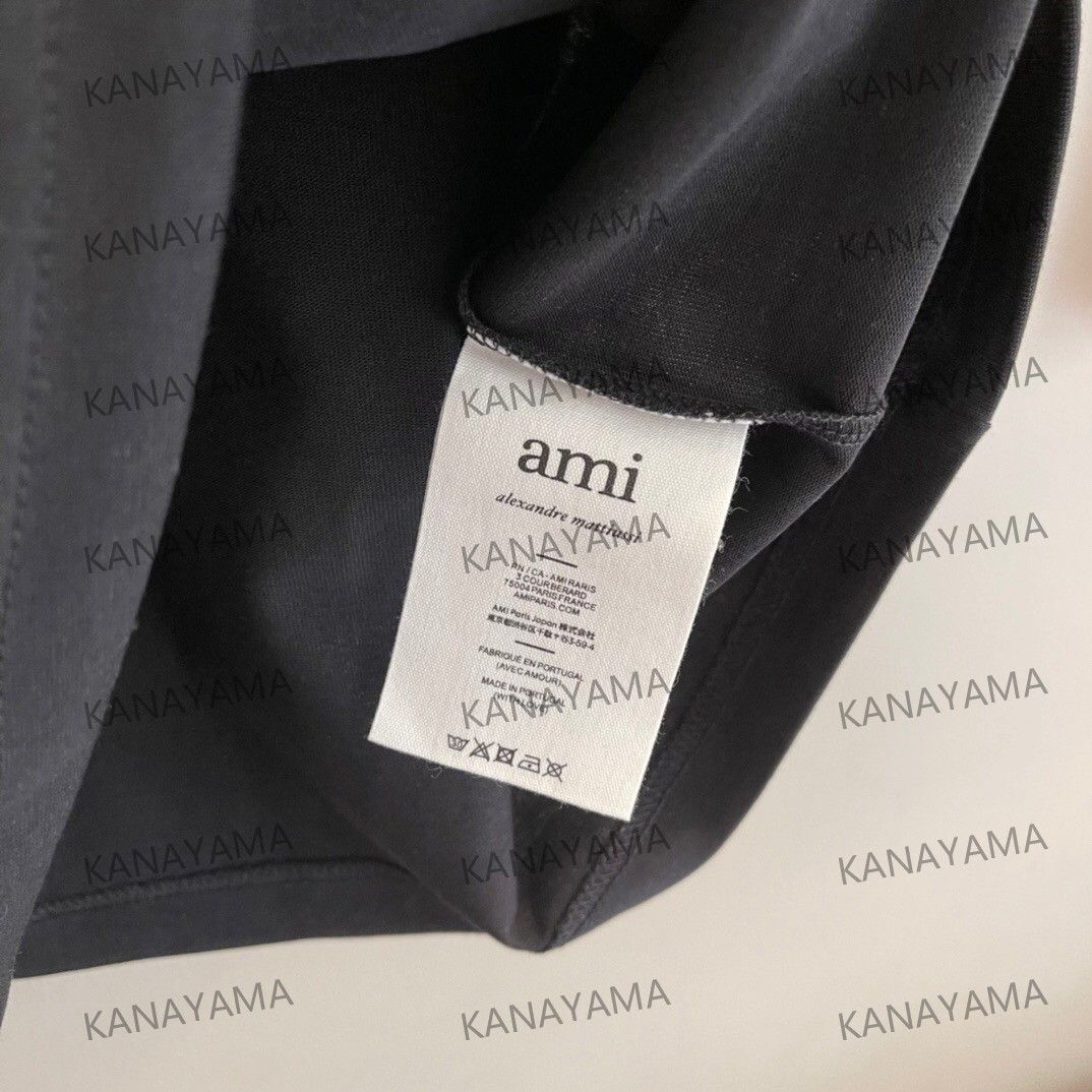 超人気】Ami Paris アミパリスハート刺繍 半袖 シャツT ブラック