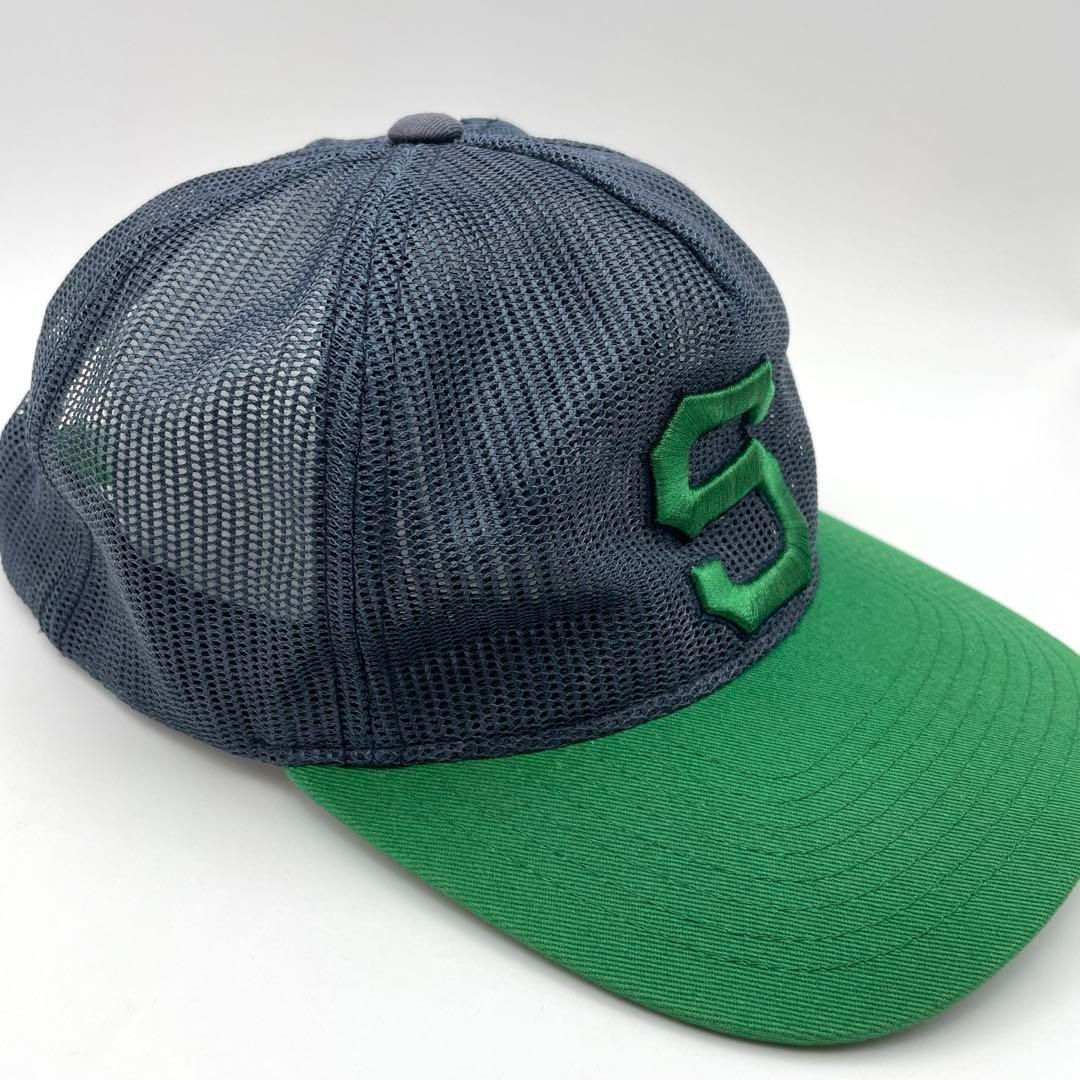 週末限定【STUSSY】SUPER S メッシュキャップ グリーン - メルカリ