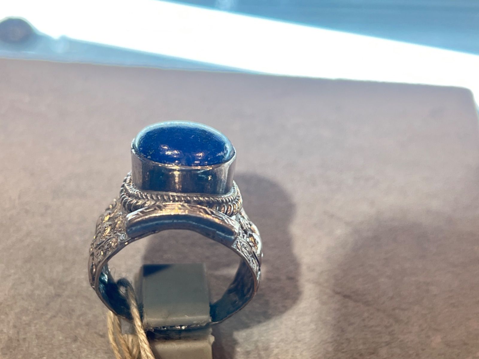silver925 ドラゴン ラピスラズリ 指輪 1点物 リング ブルー 宝石 