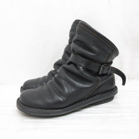 美品　トリッペン 　trippen ボム ショートブーツ 　レザー 　ベルト トリッペンtrippen BOMB ボム レザーベルトショートブーツ 茶37