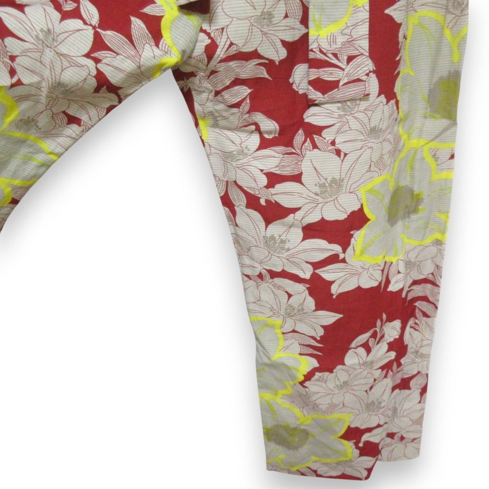 美品 MARNI マルニ リネンブレンド フラワープリント ハイウエスト  