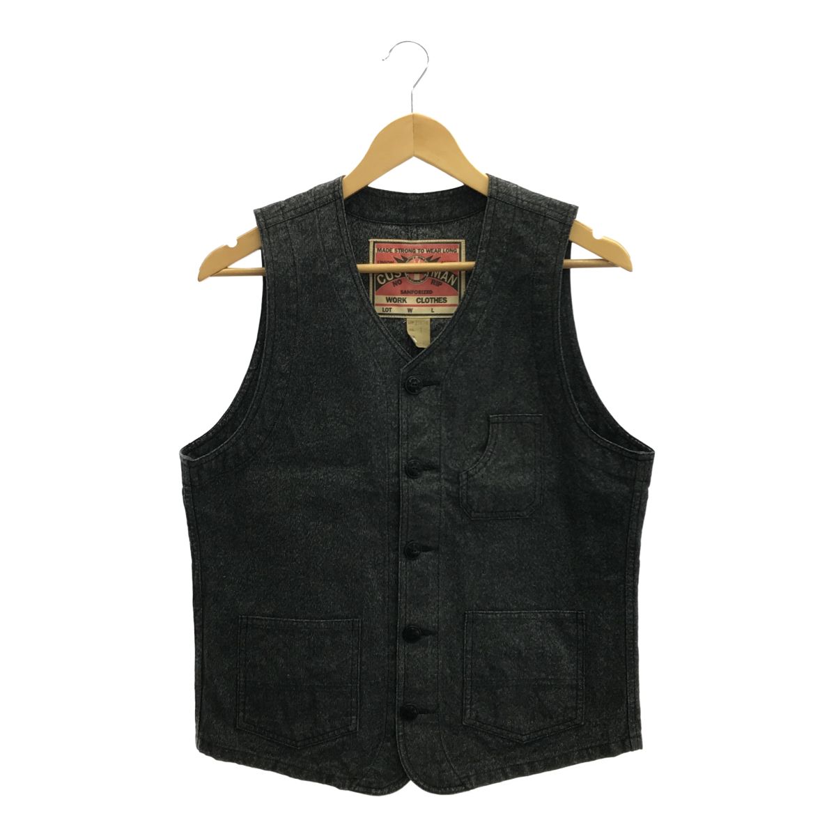 CUSHMAN クッシュマン 21874 BLACK CHAMBRAY WORK VEST ブラック 
