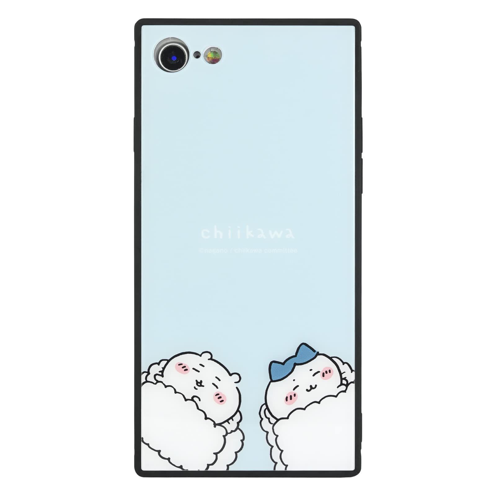 【特価セール】7 (4.7インチ) / / 対応 8 (第3世代/第2世代) スクエアガラスケース SE すやすや iPhone ちいかわ CK-02BL グルマンディーズ