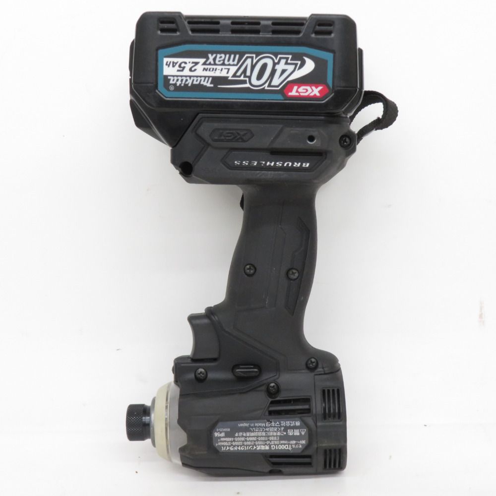 makita マキタ 40Vmax 2.5Ah 充電式インパクトドライバ 黒 ケース・充電器・バッテリ2個セット TD001GRDXB 中古 -  メルカリ