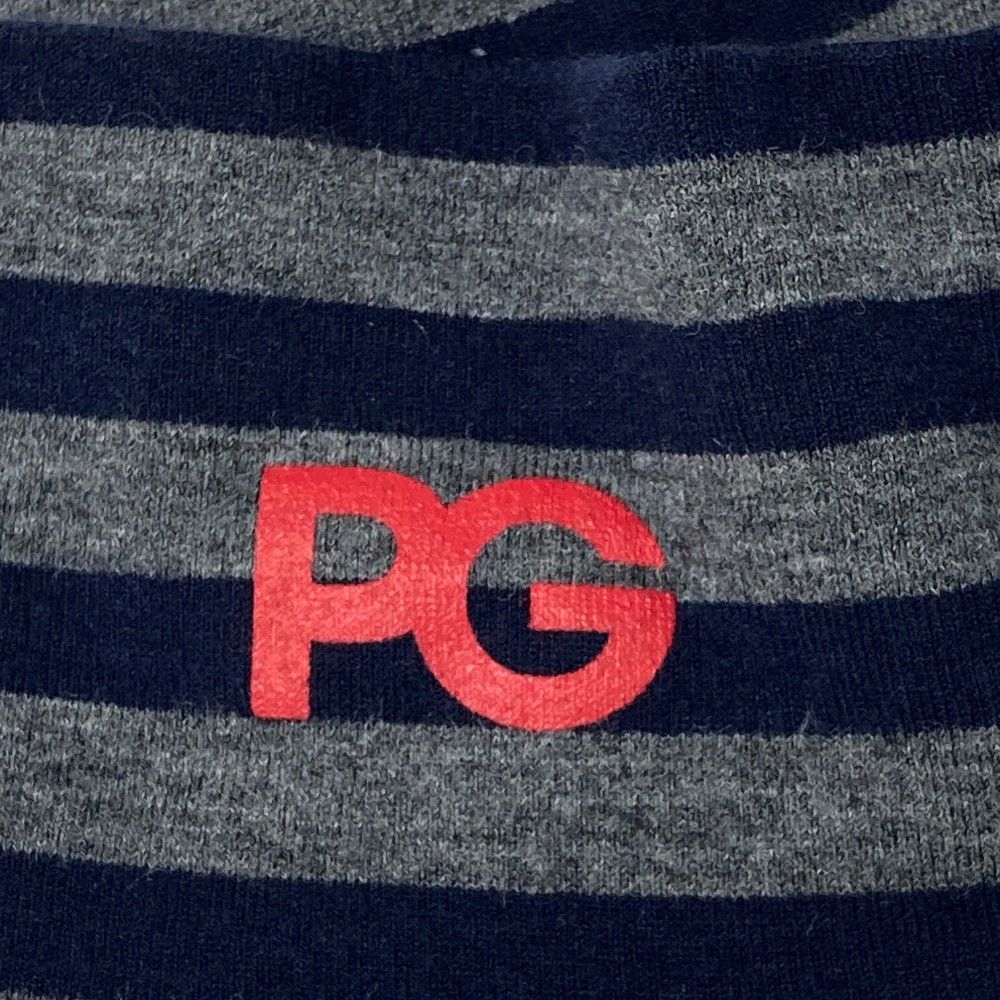 サイズ：4 PEARLY GATES パーリーゲイツ  長袖ハイネックTシャツ ボーダー グレー系 [240101443782] ゴルフウェア メンズ ストスト PEARLY GATES パーリーゲイツ 長袖ハイネックTシャツ ボーダー