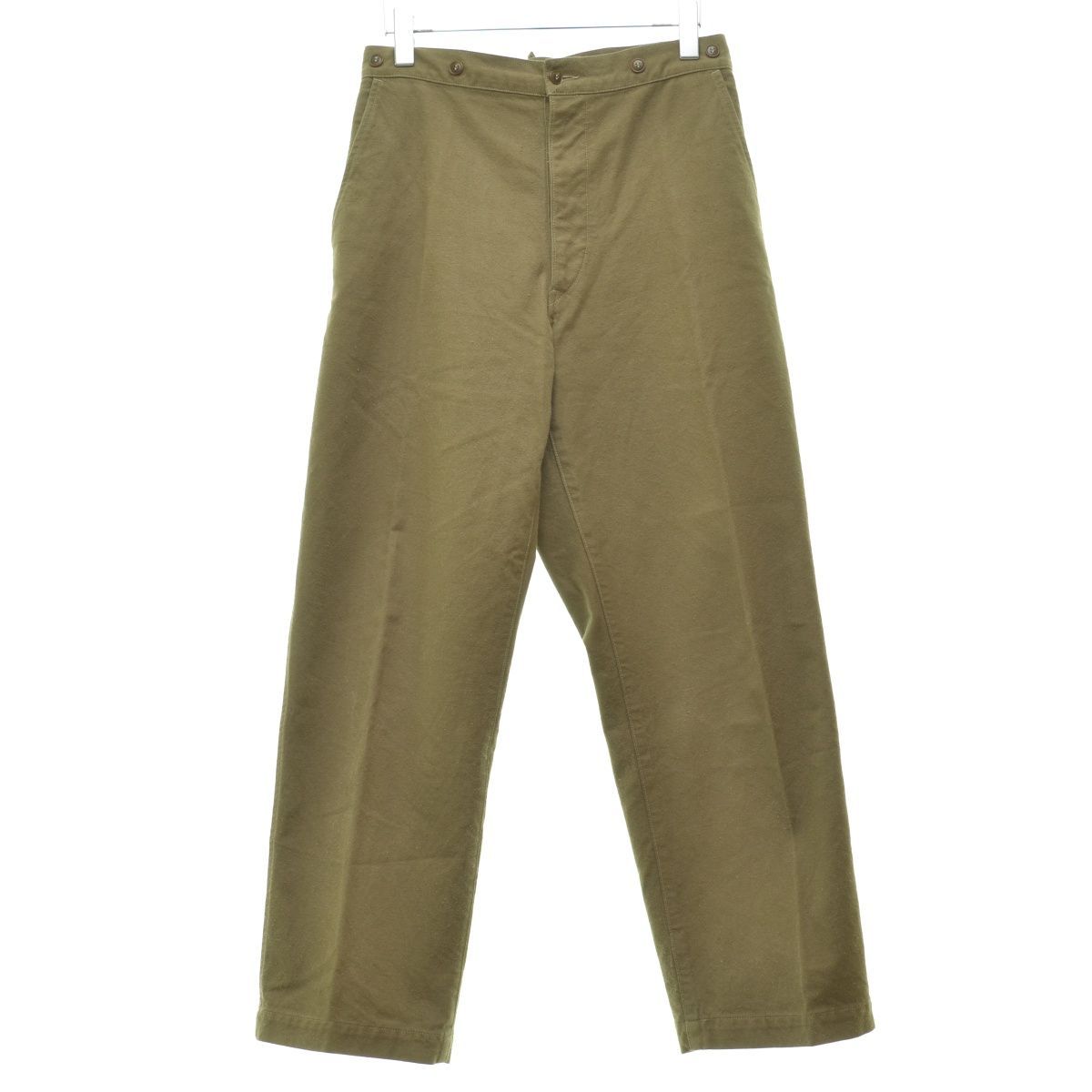 comoli 21ss コットンシルク オーバーパンツ olive サイズ1 COMOLI