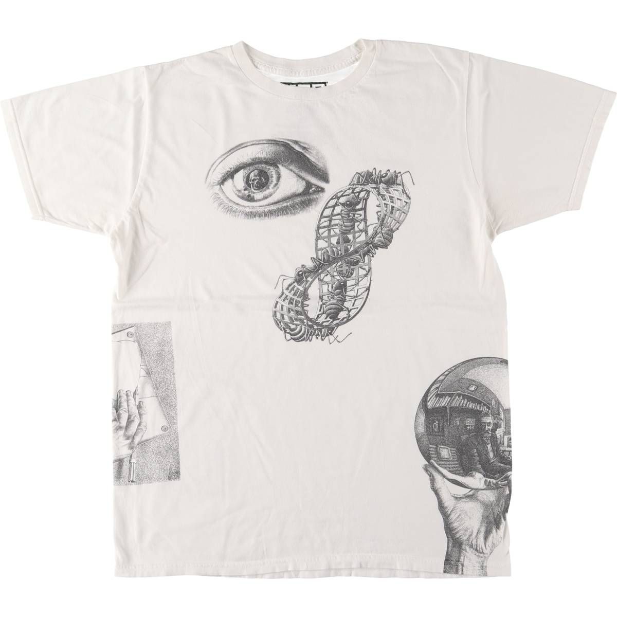 古着 MCE M.C.ESCHER エッシャー プリント アートTシャツ メンズL相当|eaa549645