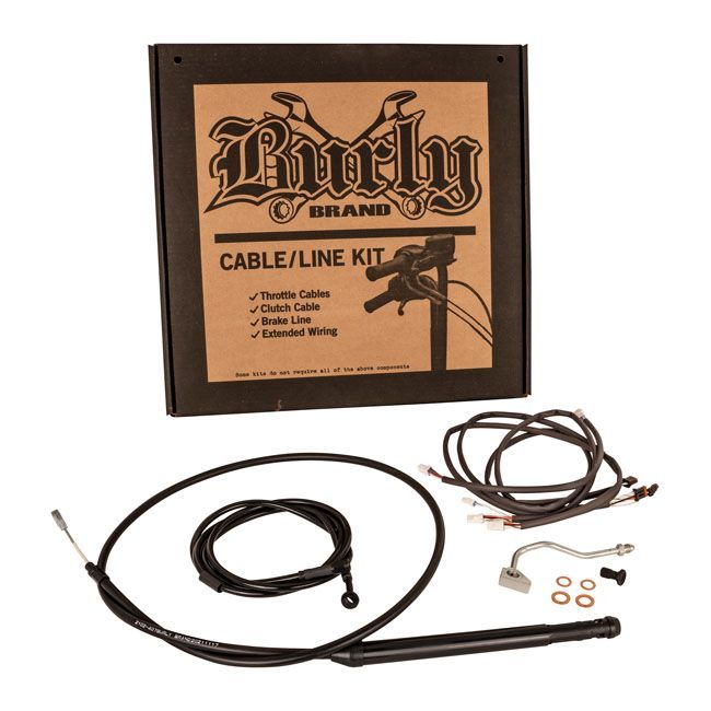 BURLY Apehanger Cable Line Kit 18. Black | 975053