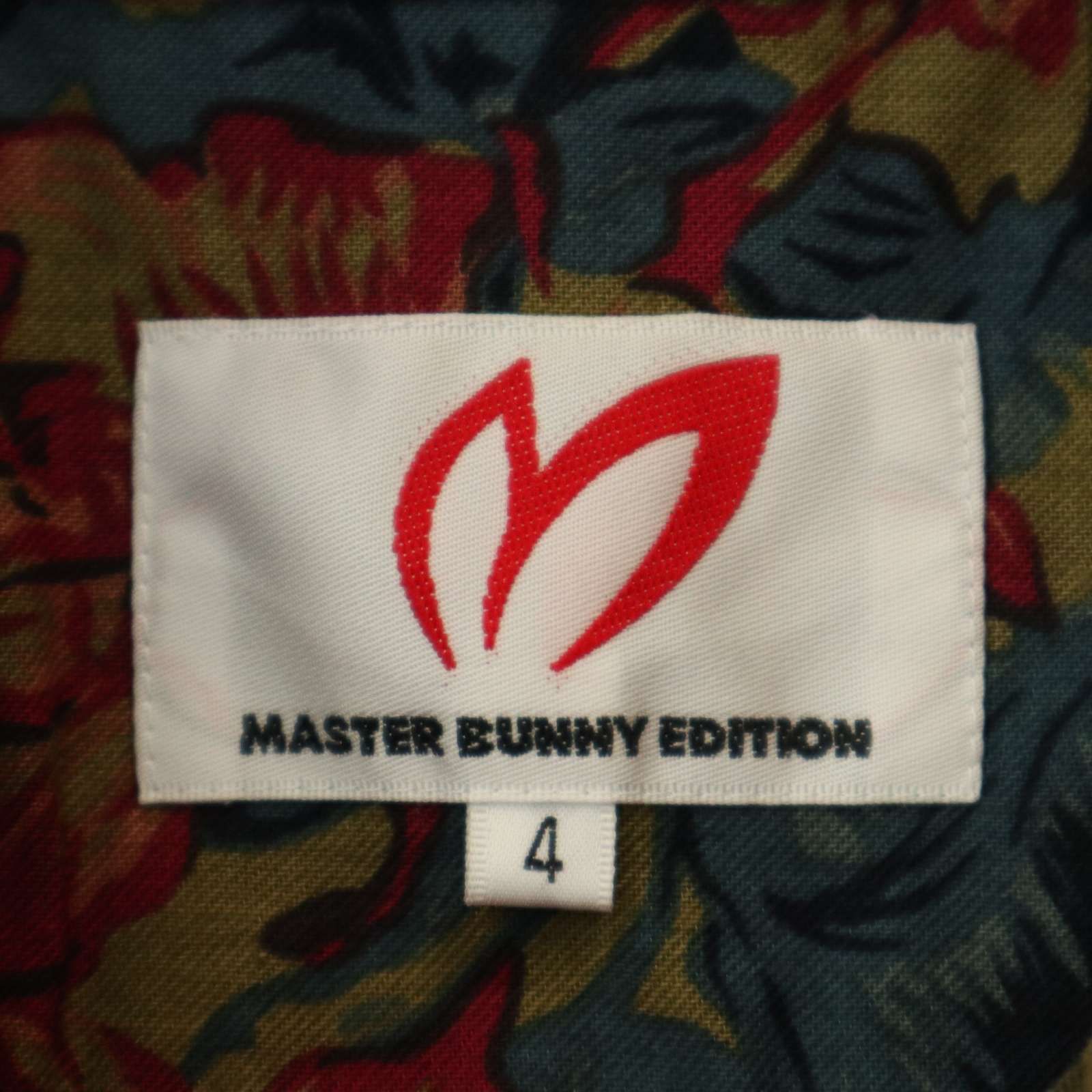 ○★新品未使用　マスターバニーエディション　ロゴ総柄　長袖ポロシャツ　1　茶系 MASTER BUNNY EDITION(マスターバニーエディション) ポロシャツ
