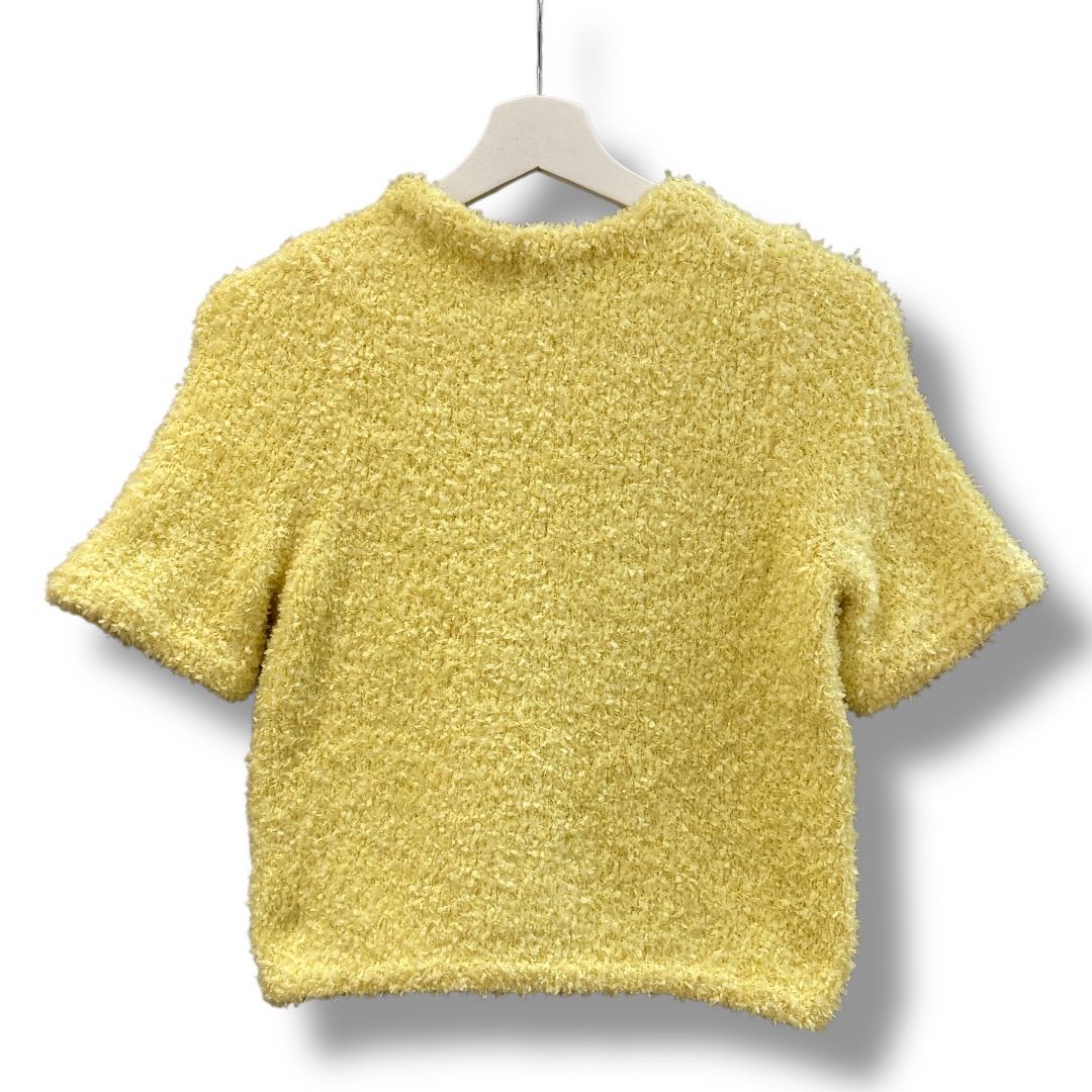Ellie エリー　ハーフスリーブカラーニット イエロー 美品 ELLIE エリー ハーフスリーブ カラーニット イエロー