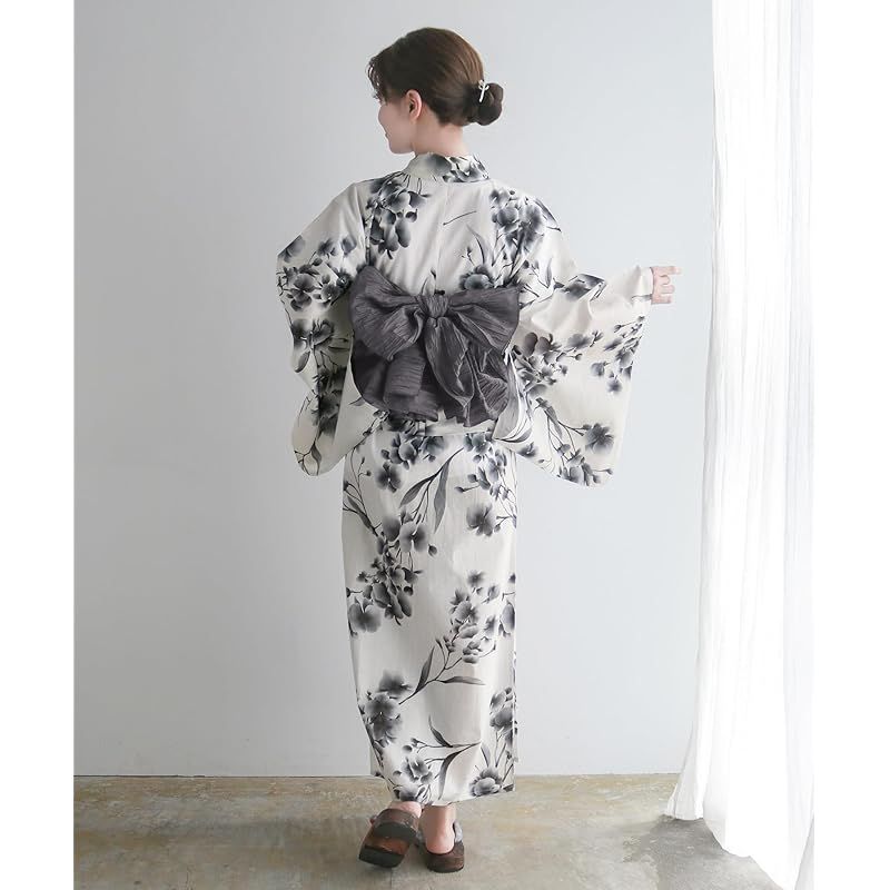 KYOETSU] [キョウエツ] 浴衣セット 変わり織 生成り ワンピース 2点