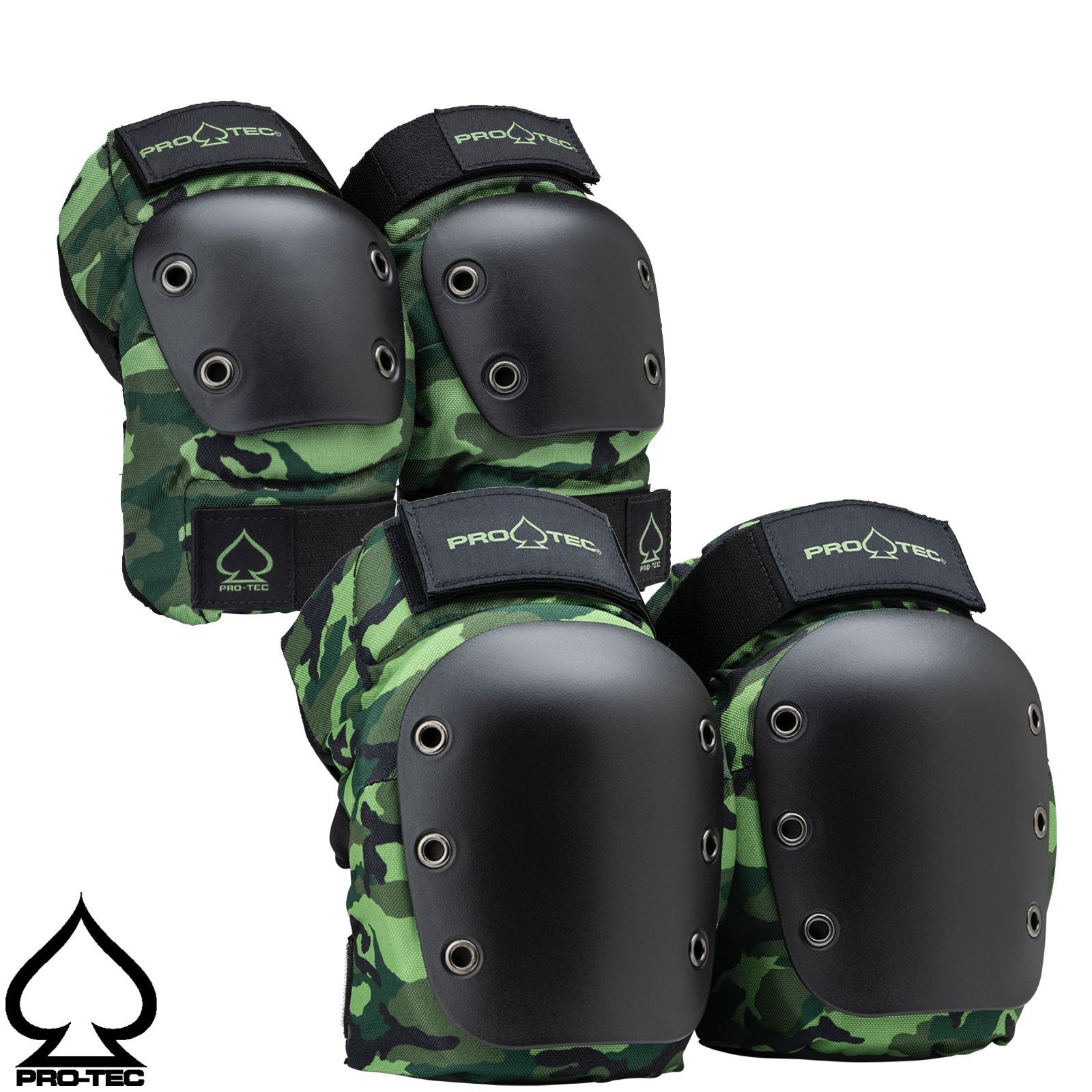 正規輸入品 PRO-TEC STREET KNEE - ELBOW PAD SET CAMO プロテック ヒザ＆ヒジ用プロテクター ストリート ニー＆エルボーパッド セット カモ