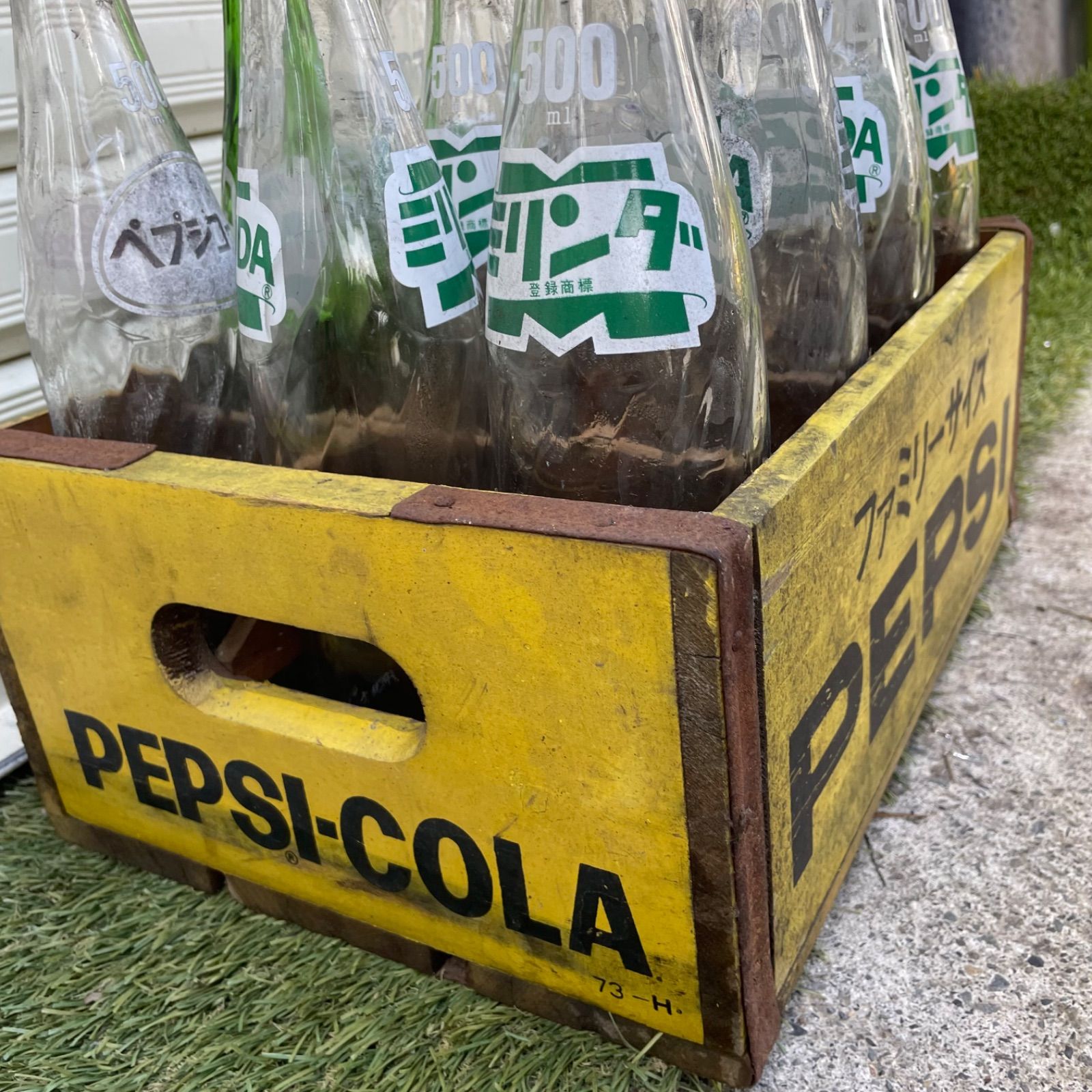 ♭ 昭和レトロ PEPSI ペプシコーラ 木箱 ファミリーサイズ 空き